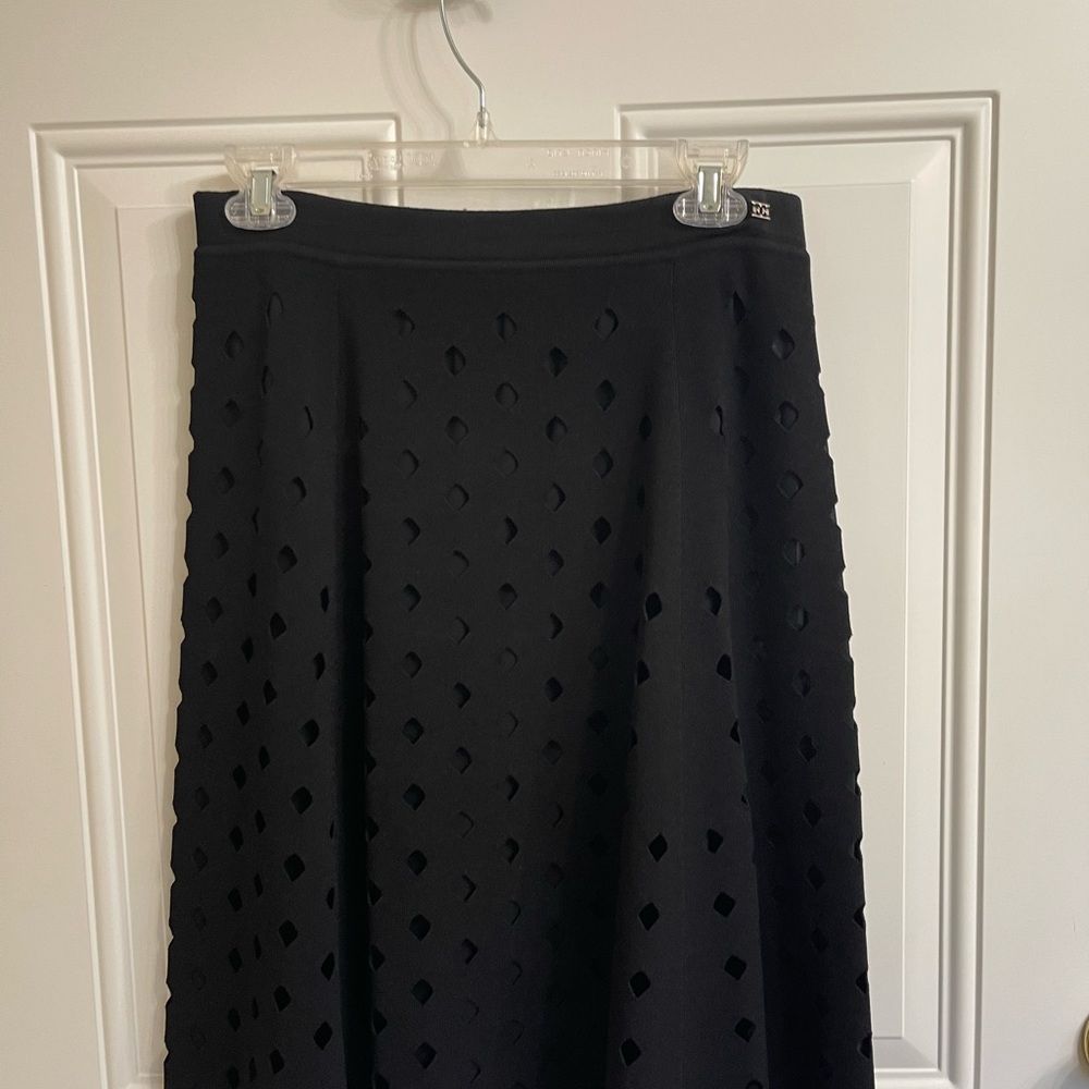 Escada Black Skirt with Cut Out Details